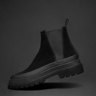 SPECTER CHELSEA BOOT Black Leather Suede - HINSON | ALPINA